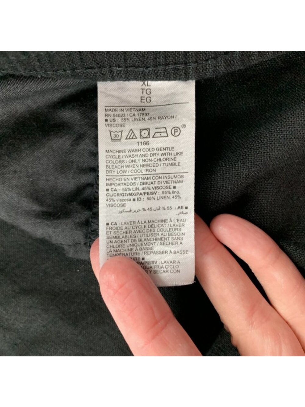 Old Navy Black Linen Blend High Rise Pull On Shorts XL - Picture 5 of 6